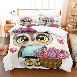 Cartoon Owl Bedding Sets Quilt Cover Without Filler (Online Order Only)