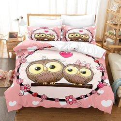 Cartoon Owl Bedding Sets Quilt Cover Without Filler (Online Order Only)