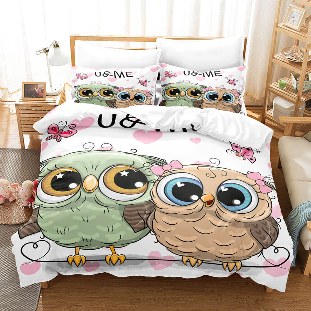 Cartoon Owl Bedding Sets Quilt Cover Without Filler (Online Order Only)