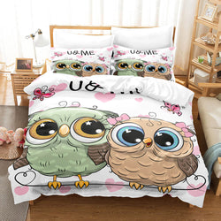 Cartoon Owl Bedding Sets Quilt Cover Without Filler (Online Order Only)
