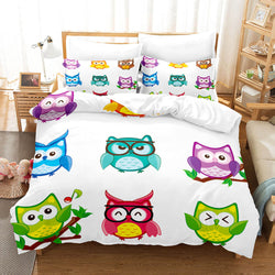 Cartoon Owl Bedding Sets Quilt Cover Without Filler (Online Order Only)