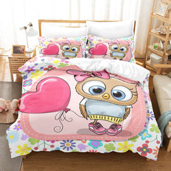 Cartoon Owl Bedding Sets Quilt Cover Without Filler (Online Order Only)