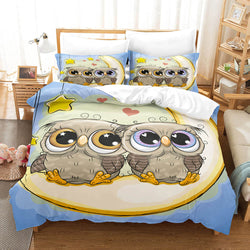 Cartoon Owl Bedding Sets Quilt Cover Without Filler (Online Order Only)
