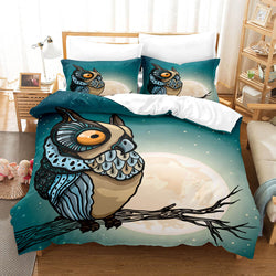 Cartoon Owl Bedding Sets Quilt Cover Without Filler (Online Order Only)
