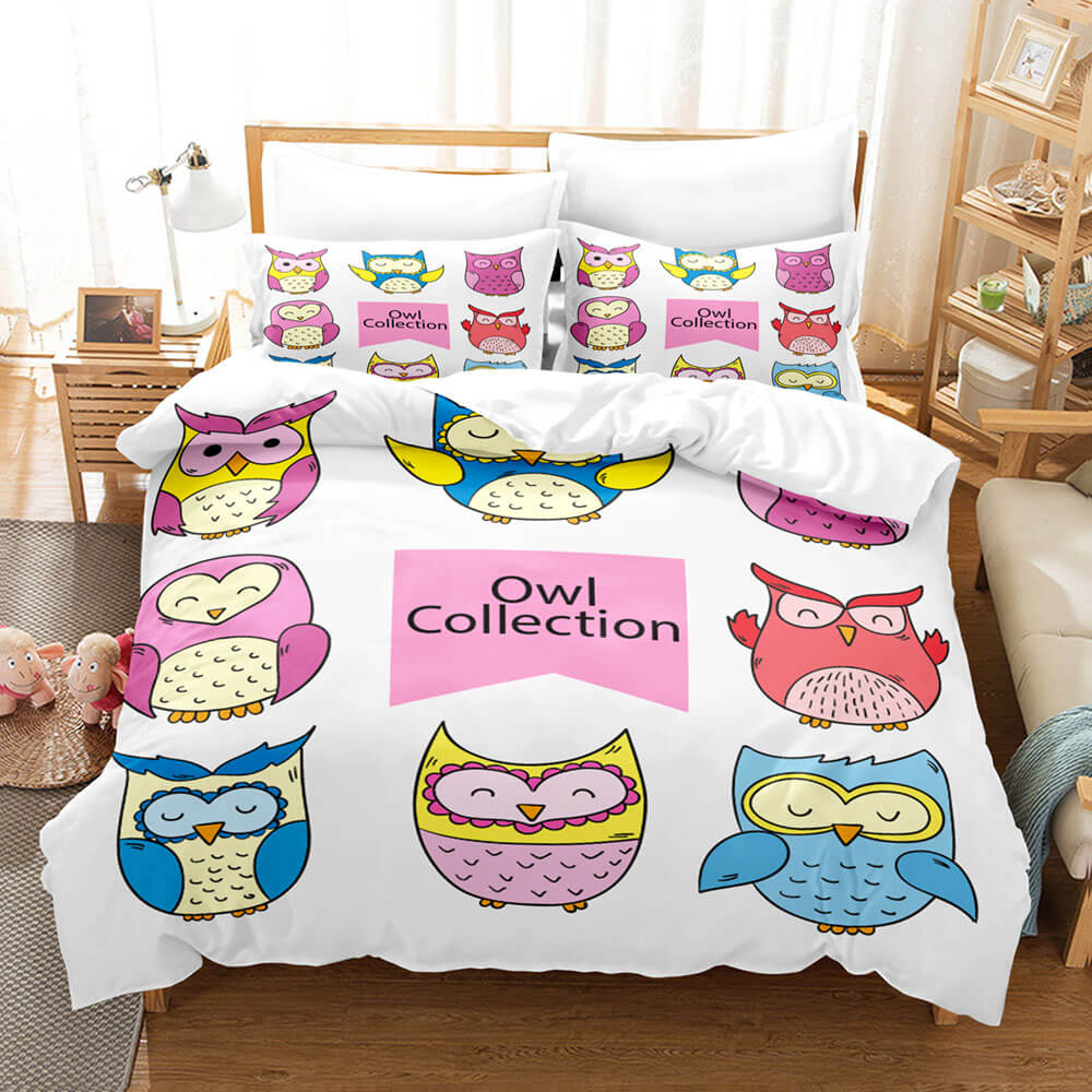 Cartoon Owl Bedding Sets Quilt Cover Without Filler (Online Order Only)