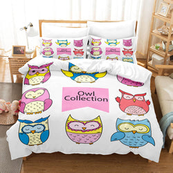 Cartoon Owl Bedding Sets Quilt Cover Without Filler (Online Order Only)