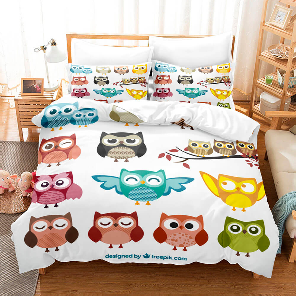 Cartoon Owl Bedding Sets Quilt Cover Without Filler (Online Order Only)