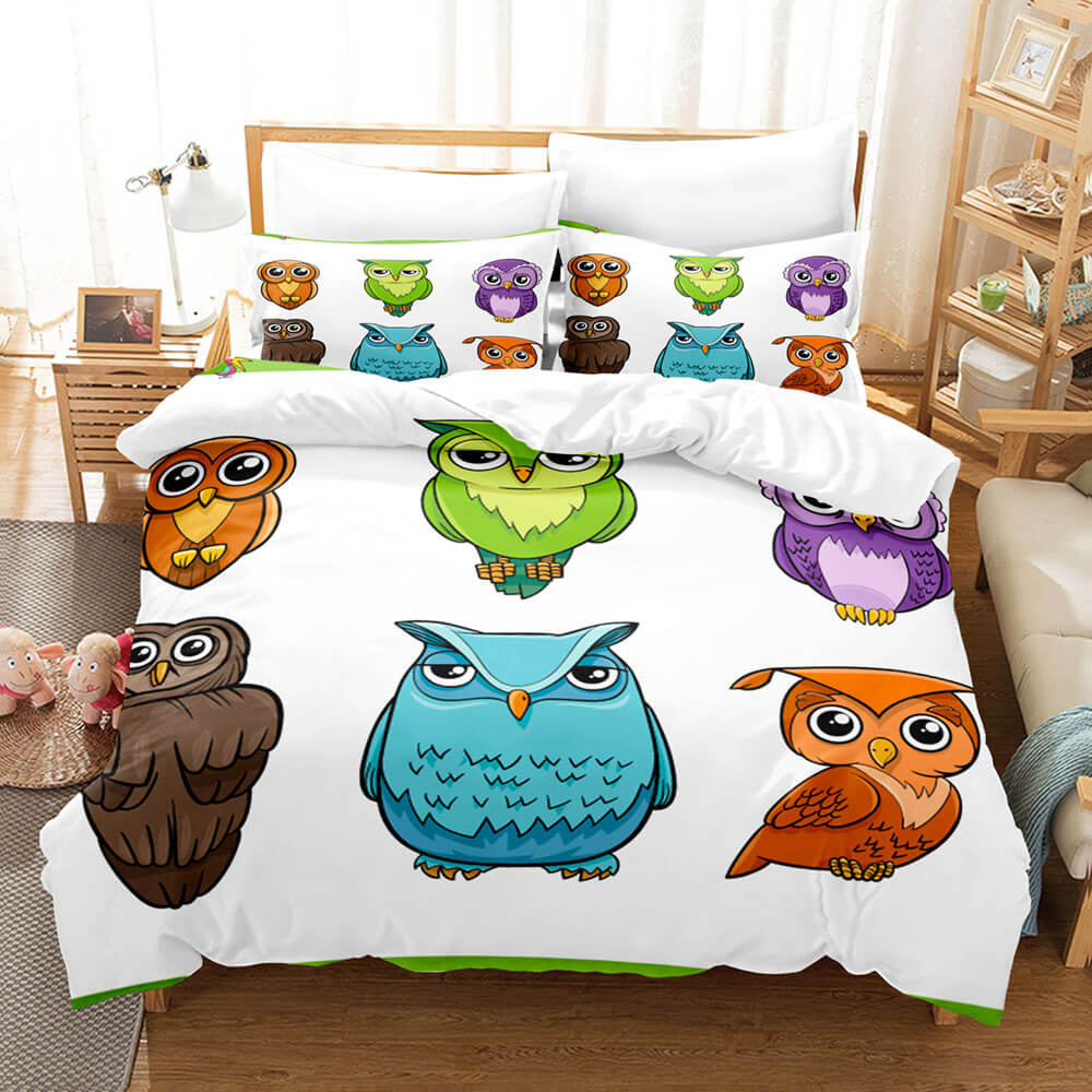 Cartoon Owl Bedding Sets Quilt Cover Without Filler (Online Order Only)