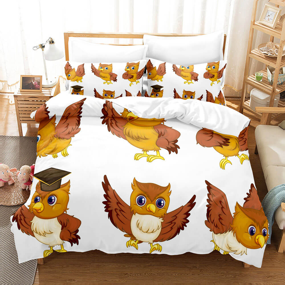 Cartoon Owl Bedding Sets Quilt Cover Without Filler (Online Order Only)