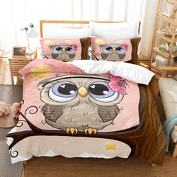Cartoon Owl Bedding Sets Quilt Cover Without Filler (Online Order Only)