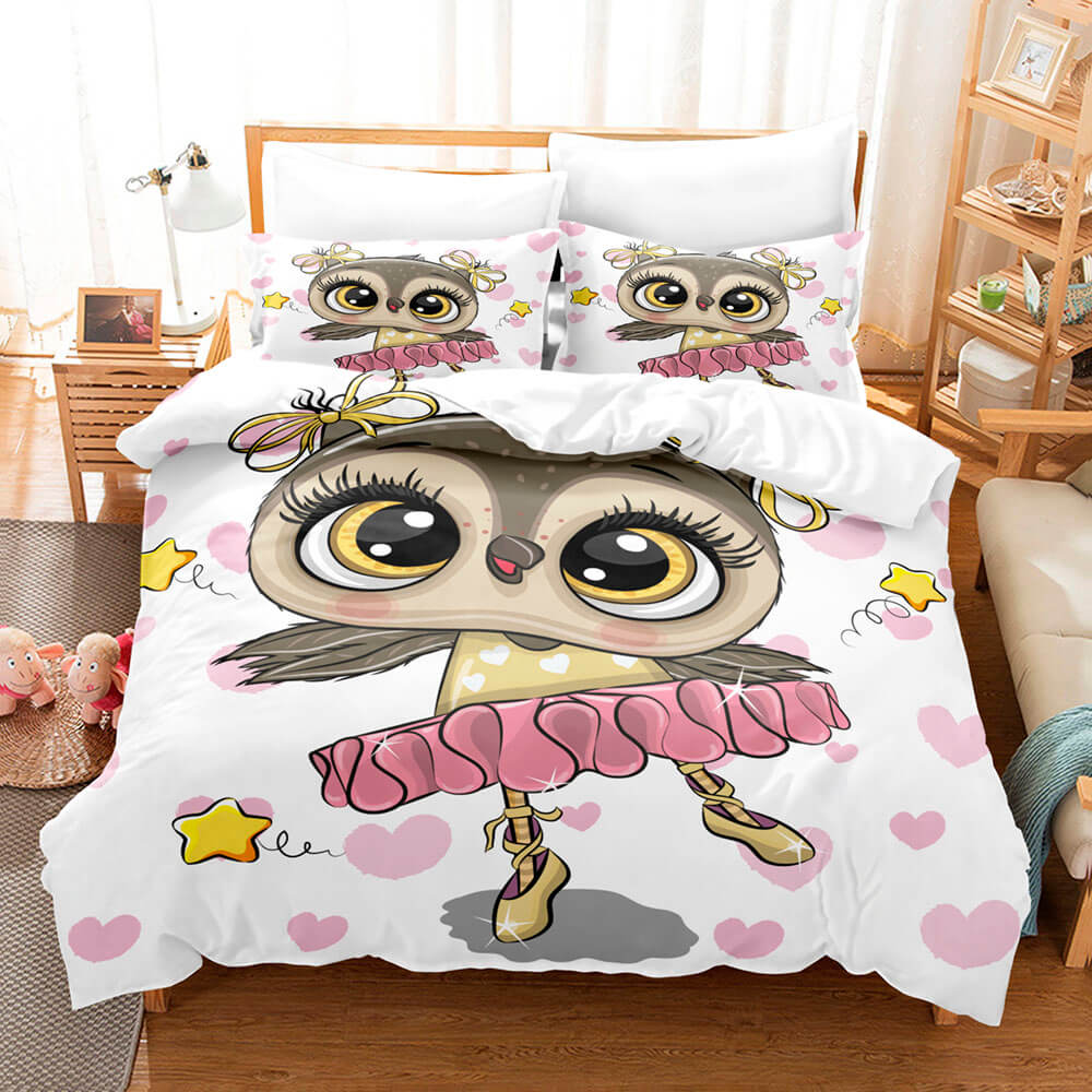 Cartoon Owl Bedding Sets Quilt Cover Without Filler (Online Order Only)