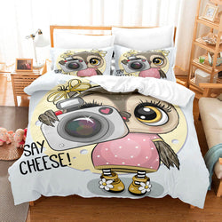 Cartoon Owl Bedding Sets Quilt Cover Without Filler (Online Order Only)