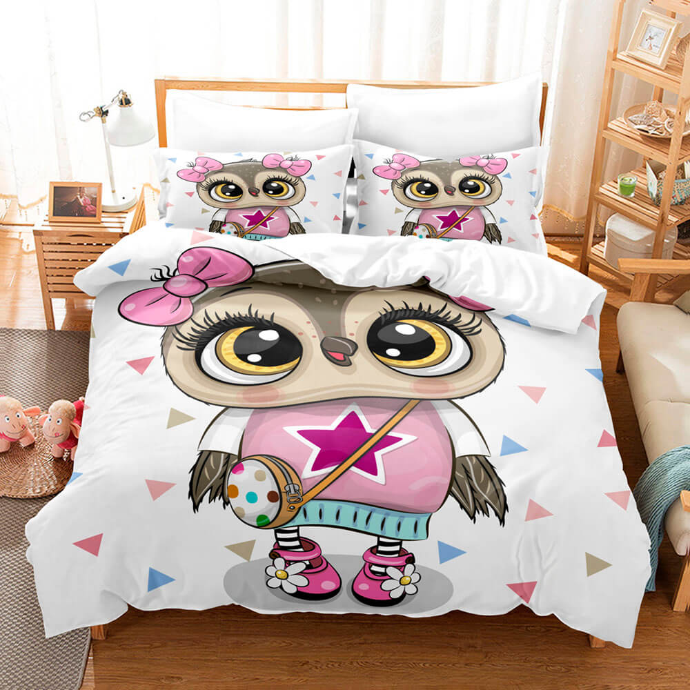 Cartoon Owl Bedding Sets Quilt Cover Without Filler (Online Order Only)