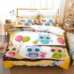 Cartoon Owl Bedding Sets Quilt Cover Without Filler (Online Order Only)