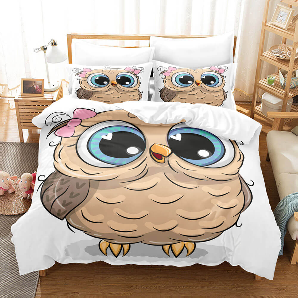Cartoon Owl Bedding Sets Quilt Cover Without Filler (Online Order Only)