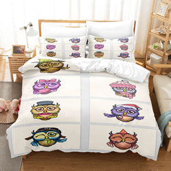 Cartoon Owl Bedding Sets Kids Birthday Quilt Cover Without Filler (Online Order Only)