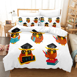 Cartoon Owl Bedding Sets Kids Birthday Quilt Cover Without Filler (Online Order Only)