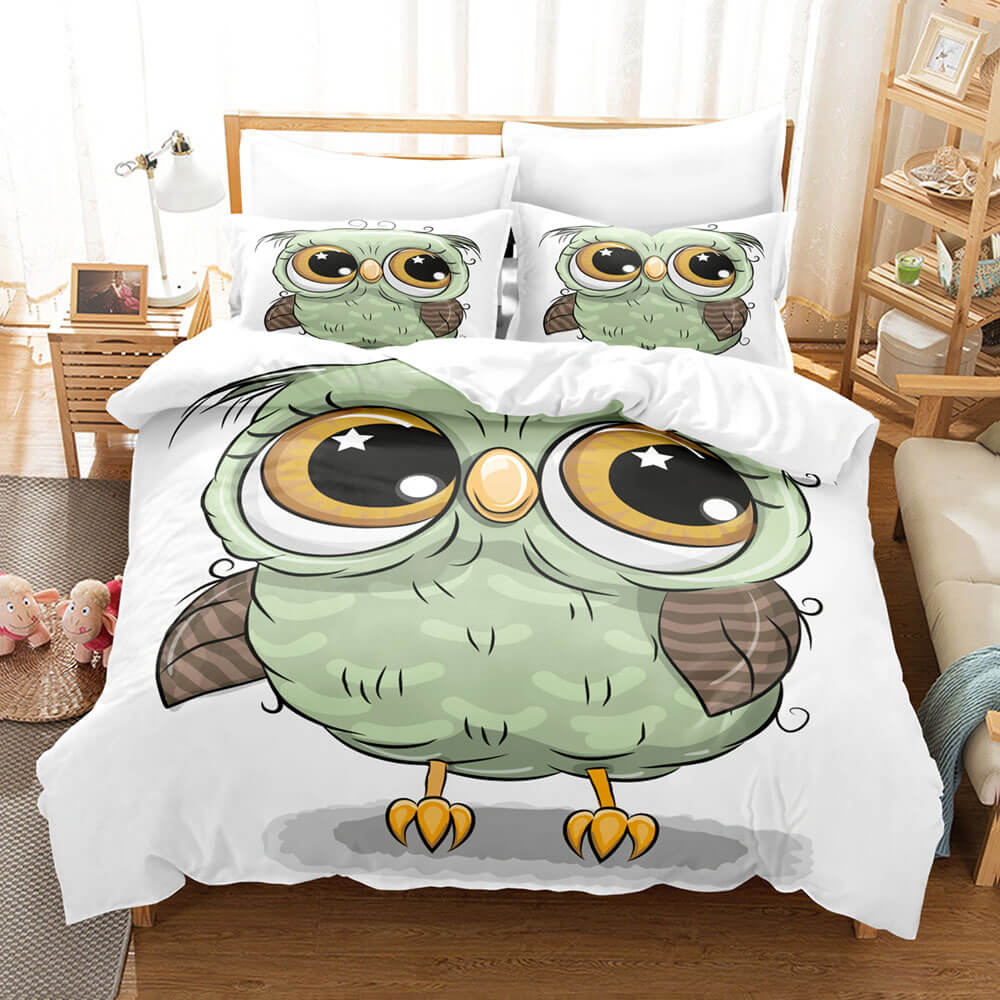 Cartoon Owl Girls Birthday Bedding Sets Quilt Cover Without Filler (Online Order Only)