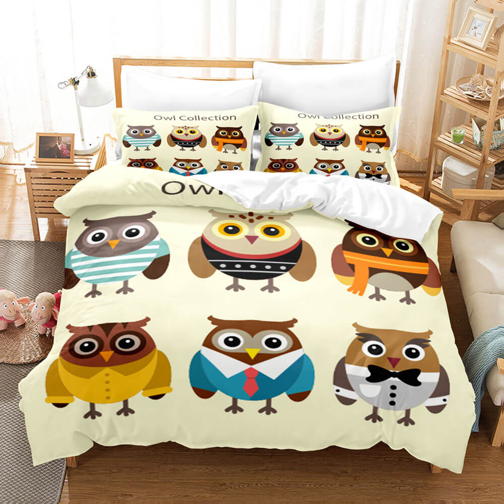 Cartoon Owl Girls Birthday Bedding Sets Quilt Cover Without Filler (Online Order Only)