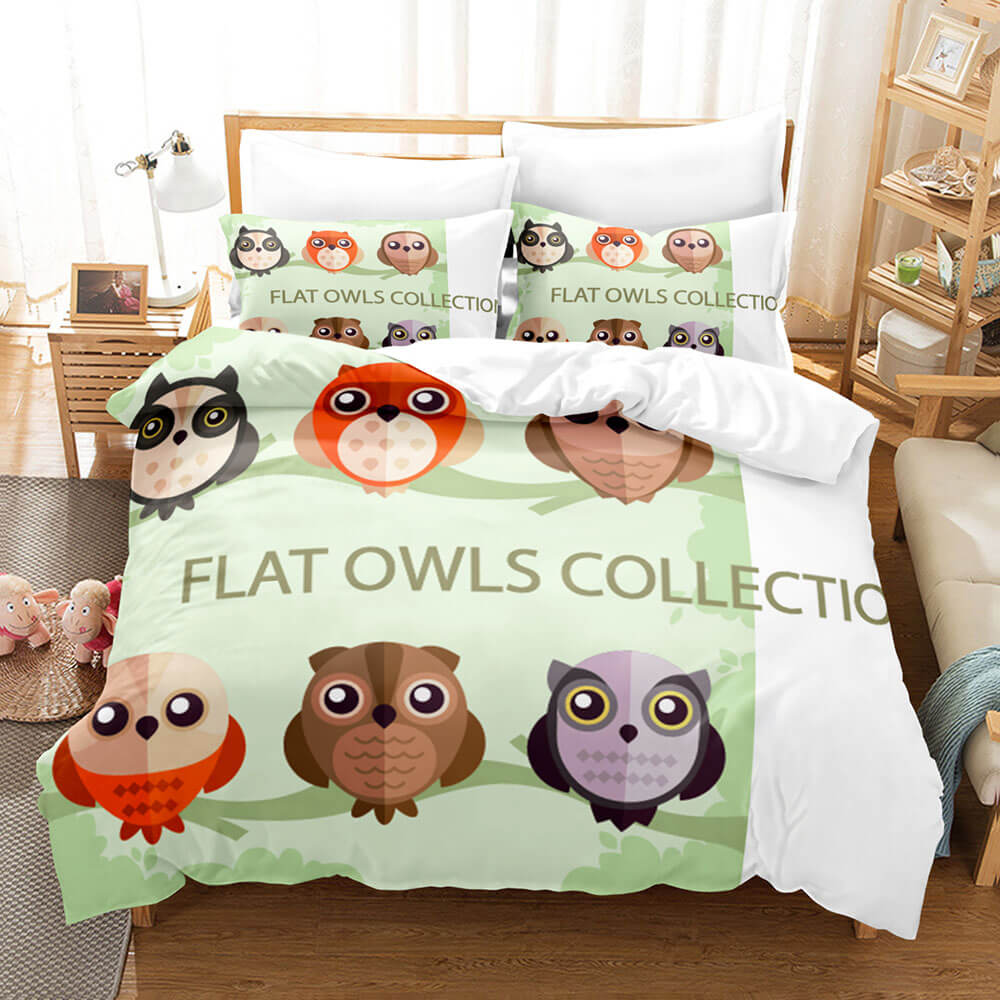 Cartoon Owl Girls Birthday Bedding Sets Quilt Cover Without Filler (Online Order Only)