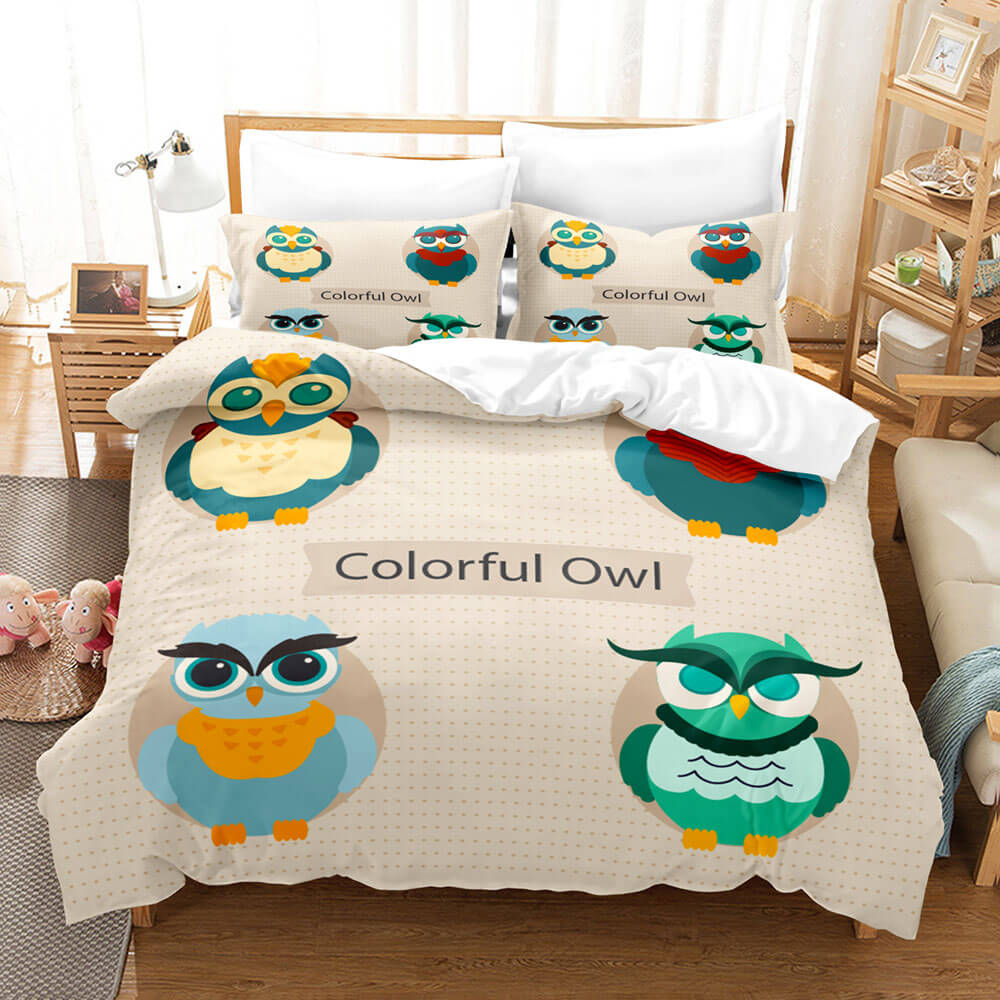Cartoon Owl Girls Birthday Bedding Sets Quilt Cover Without Filler (Online Order Only)