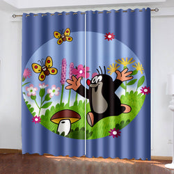 Cartoon Penguin Curtains Blackout Cosplay Window Treatments Drapes (Online Order Only)