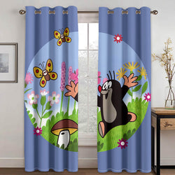 Cartoon Penguin Curtains Blackout Cosplay Window Treatments Drapes (Online Order Only)