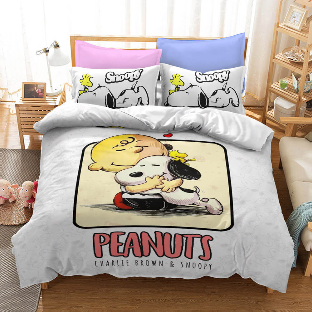 Snoopy Print Bedding Set Quilt Duvet Cover Without Filler (Online Order Only)