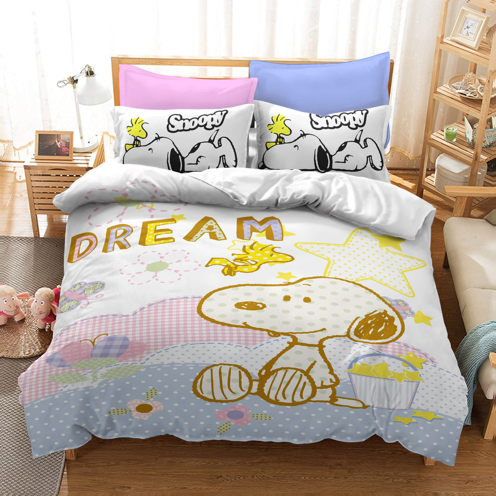 Snoopy Bedding Set Quilt Duvet Cover Without Filler (Online Order Only)