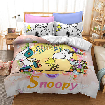 Snoopy Bedding Set Quilt Duvet Cover Without Filler (Online Order Only)