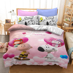 Snoopy Pattern Bedding Set Quilt Duvet Cover Without Filler (Online Order Only)