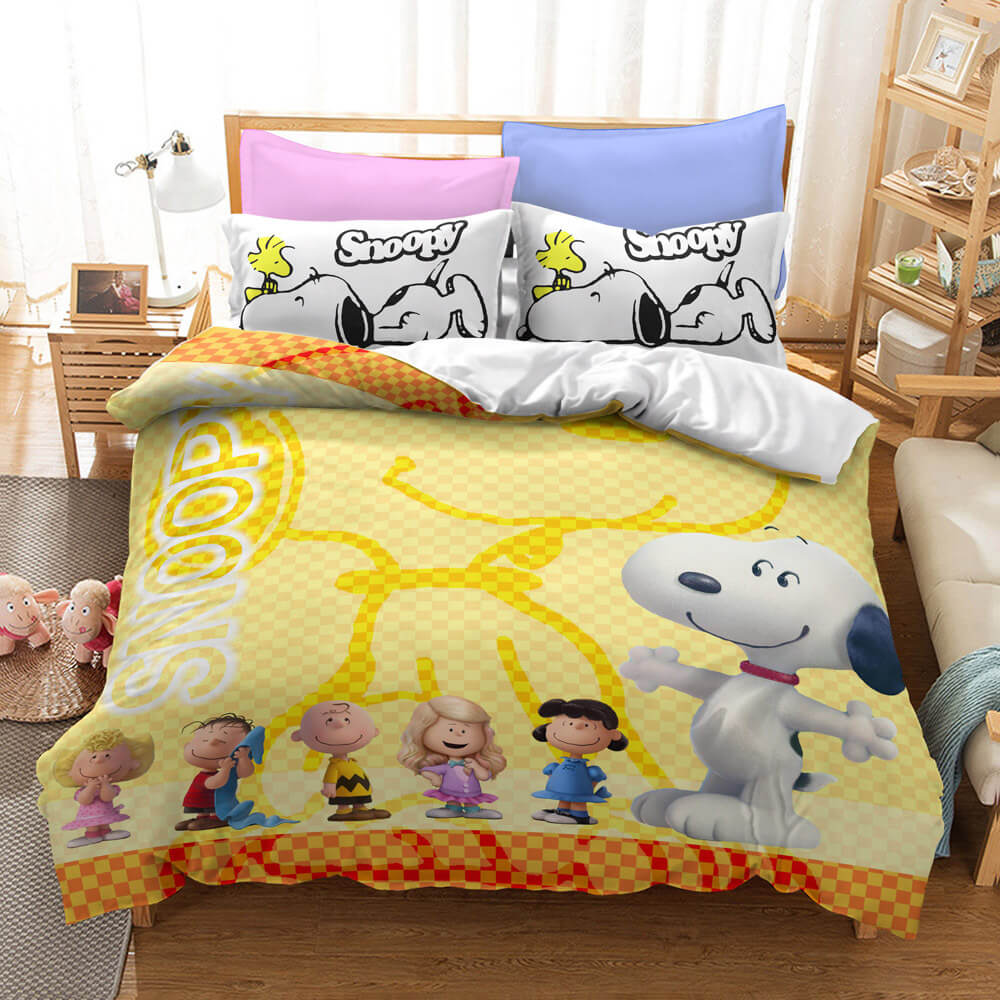 Snoopy Pattern Bedding Set Quilt Duvet Cover Without Filler (Online Order Only)