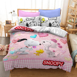 Snoopy Pattern Bedding Set Quilt Duvet Cover Without Filler (Online Order Only)