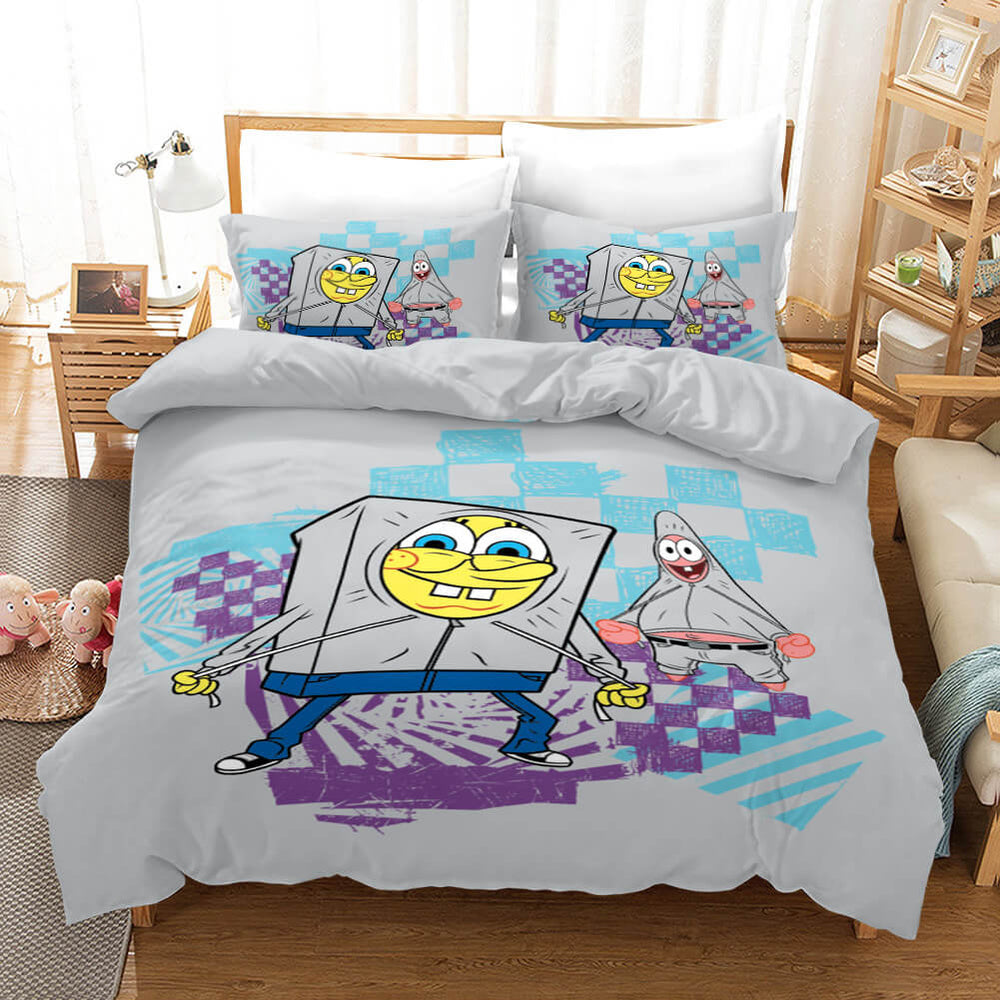 Cartoon SpongeBob SquarePants Bedding Sets Quilt Cover Without Filler (Online Order Only)