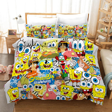 Cartoon SpongeBob SquarePants Bedding Sets Quilt Cover Without Filler (Online Order Only)