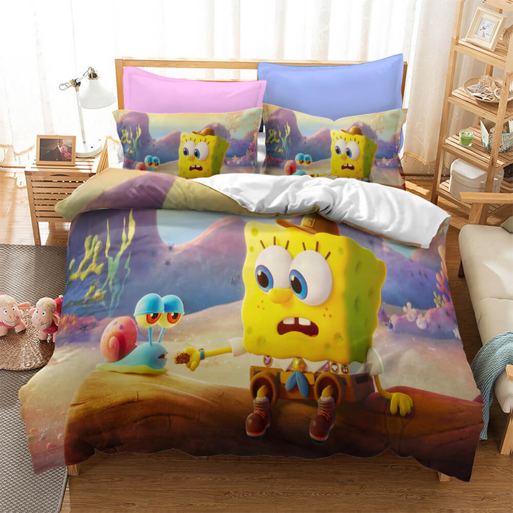 Cartoon SpongeBob SquarePants Bedding Sets Quilt Cover Without Filler (Online Order Only)