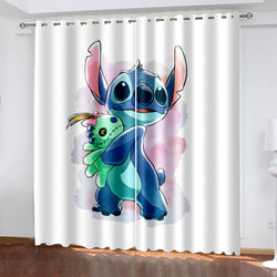Cartoon Stitch Curtains Blackout Window Treatments Drapes for Room Decor (Online Order Only)
