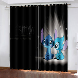 Cartoon Stitch Curtains Blackout Window Treatments Drapes for Room Decor (Online Order Only)