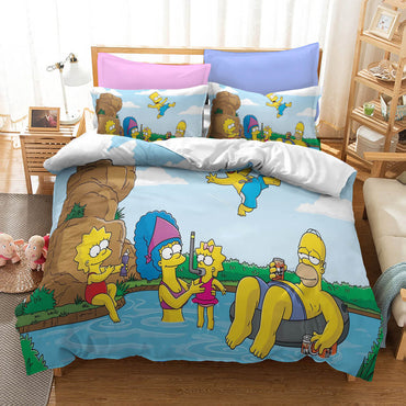 Cartoon The Simpsons Cosplay Bedding Set Quilt Cover Without Filler (Online Order Only)