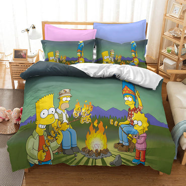 Cartoon The Simpsons Cosplay Bedding Set Quilt Cover Without Filler (Online Order Only)