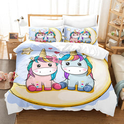 Cartoon Unicorn Bedding Set Quilt Covers Room Decoration (Online Order Only)