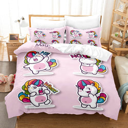 Cartoon Unicorn Bedding Set Quilt Covers Room Decoration (Online Order Only)