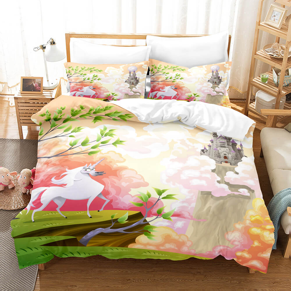 Cartoon Unicorn Bedding Set Quilt Covers Room Decoration (Online Order Only)