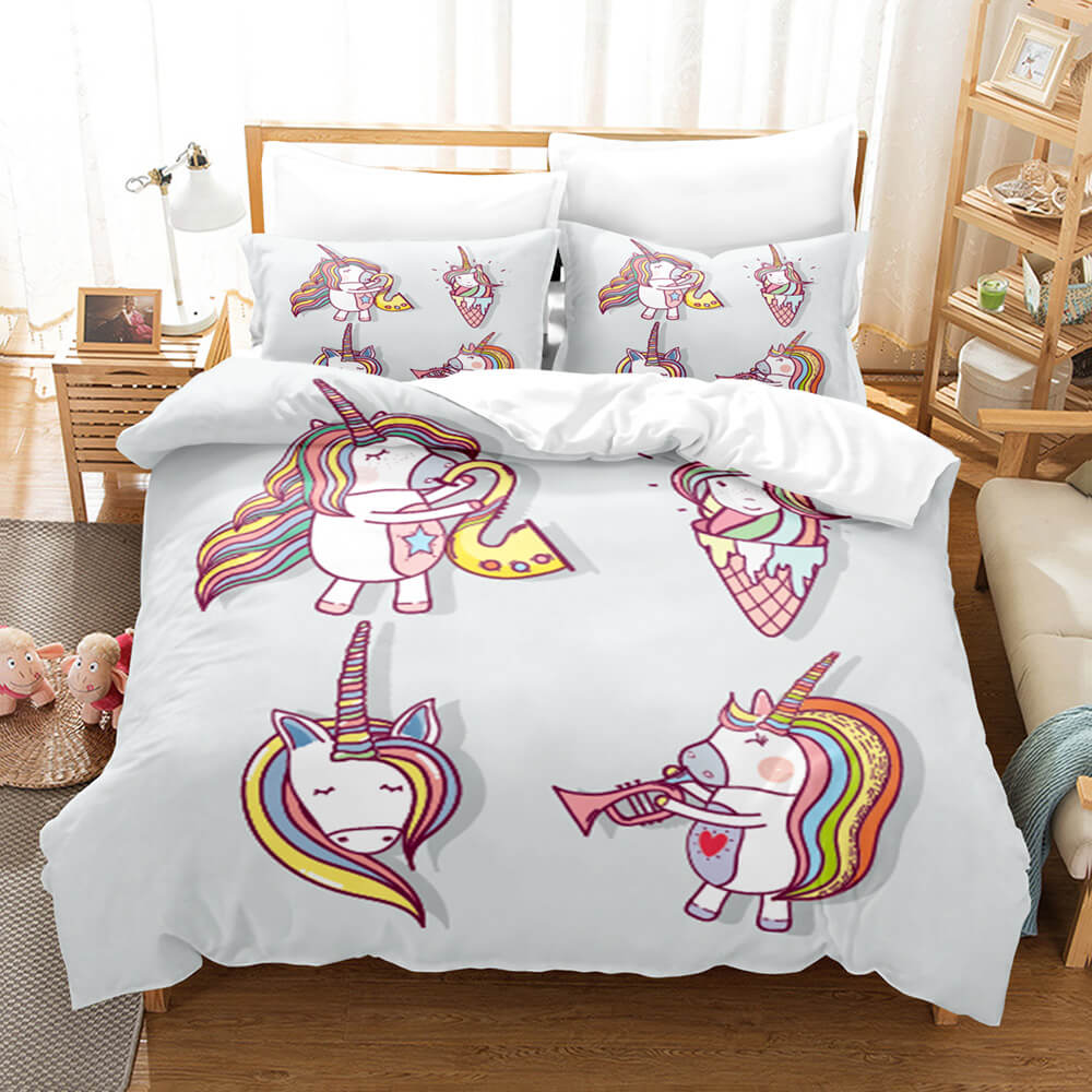 Cartoon Unicorn Bedding Set Quilt Covers Room Decoration (Online Order Only)
