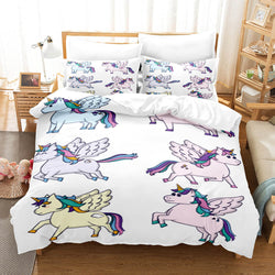 Cartoon Unicorn Bedding Set Quilt Covers Room Decoration (Online Order Only)