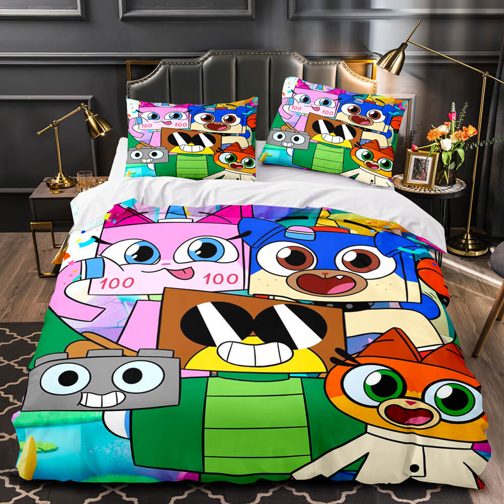 Cartoon Unikitty Bedding Set Quilt Duvet Cover Bedding Sets for Kids (Online Order Only)