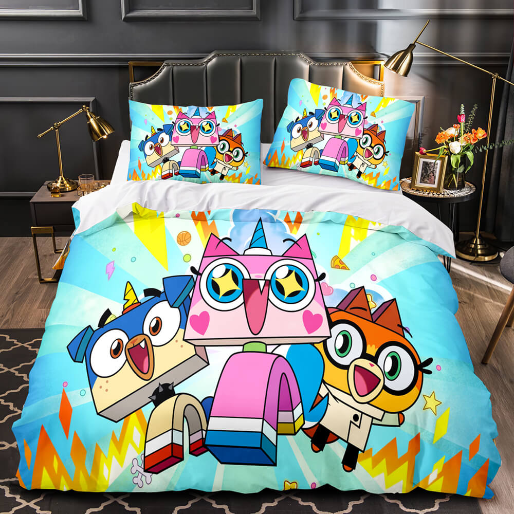 Cartoon Unikitty Bedding Set Quilt Duvet Cover Bedding Sets for Kids (Online Order Only)