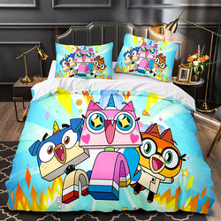 Cartoon Unikitty Bedding Set Quilt Duvet Cover Bedding Sets for Kids (Online Order Only)
