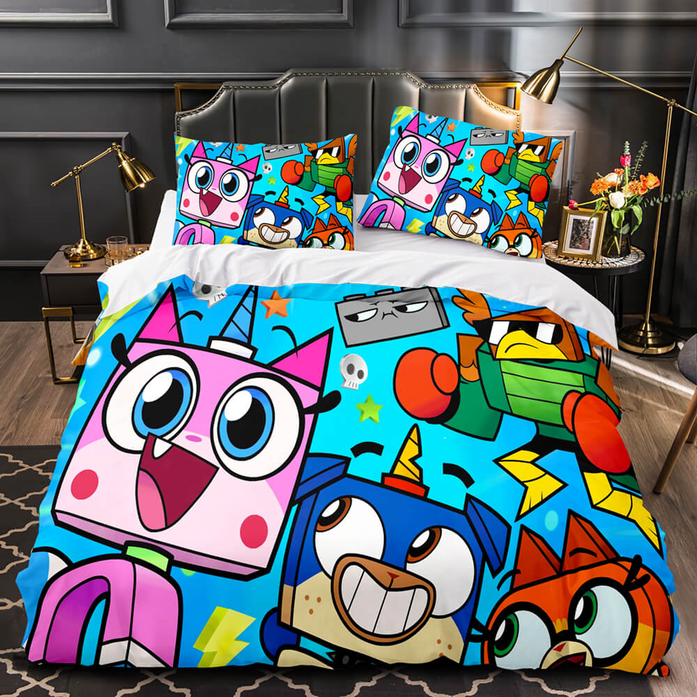 Cartoon Unikitty Bedding Set Quilt Duvet Cover Bedding Sets for Kids (Online Order Only)
