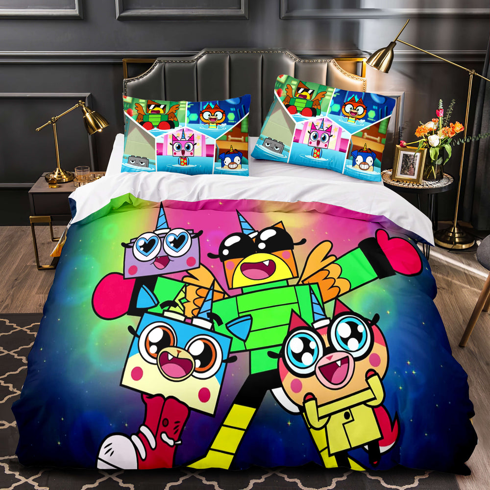 Cartoon Unikitty Bedding Set Quilt Duvet Cover Bedding Sets for Kids (Online Order Only)